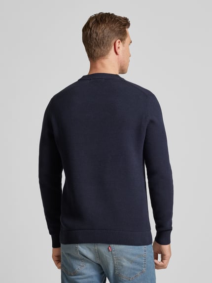 Selected Gebreide pullover met ronde hals, model 'DANE' Marineblauw - 5