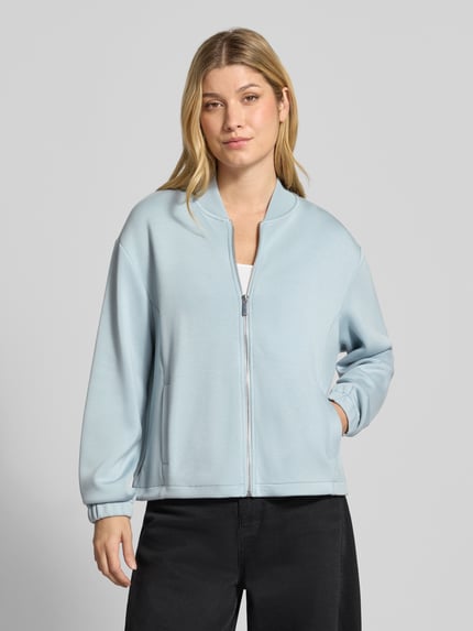 OPUS Sweatjacke mit Baseballkragen Glacki club Aqua 4