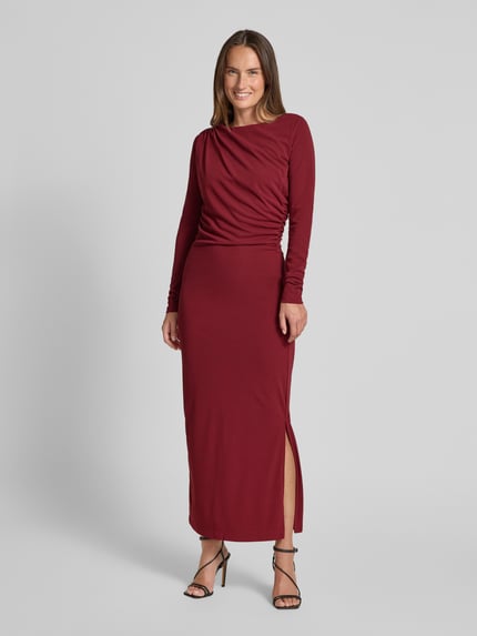 GUIDO MARIA KRETSCHMER WOMAN Maxikleid mit Falten-Detail Modell 'Helen' Bordeaux 4