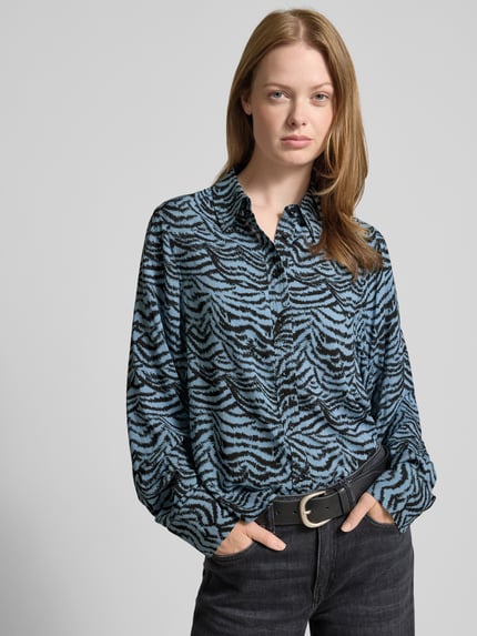 Scotch & Soda Bluzka koszulowa z listwą guzikową Ciemnoniebieski 3