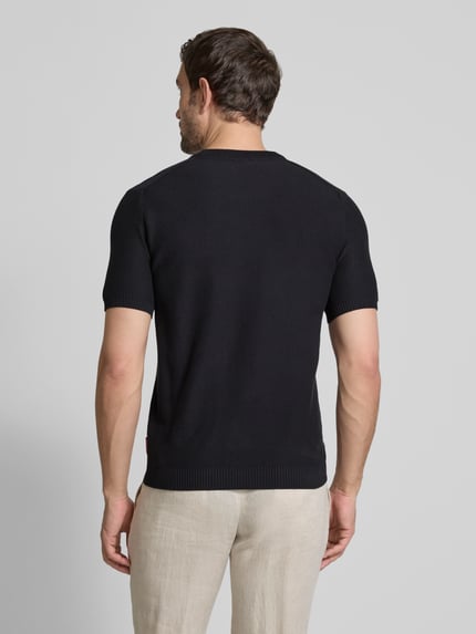 JOOP! JEANS T-Shirt mit gerippten Abschlüssen Modell 'Simoro' Marine 5