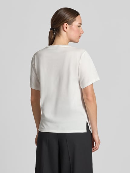 Weekend Max Mara Regular Fit T-Shirt aus reiner Baumwolle Modell 'VENACO' Weiss 5