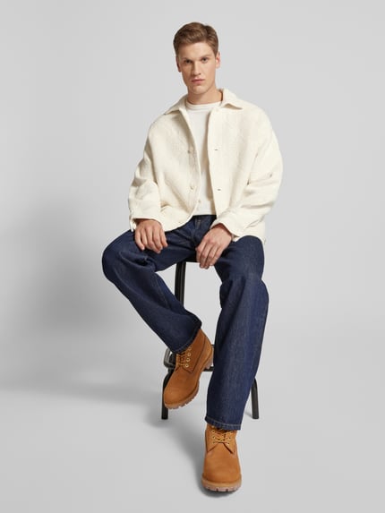 JACK & JONES Regular Fit Freizeithemd mit Strukturmuster Modell 'GREENPOINT' Offwhite 3