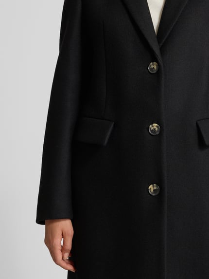 Tommy Hilfiger Płaszcz wełniany o kroju regular fit z domieszką kaszmiru BLACK 3