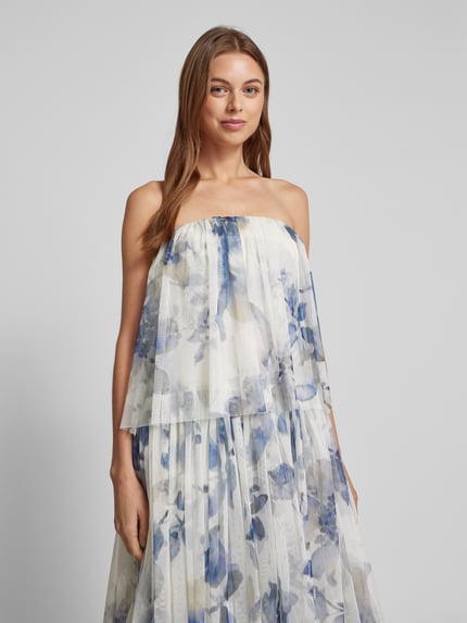 Lace & Beads Abendkleid im Stufen-Look Weiss 3