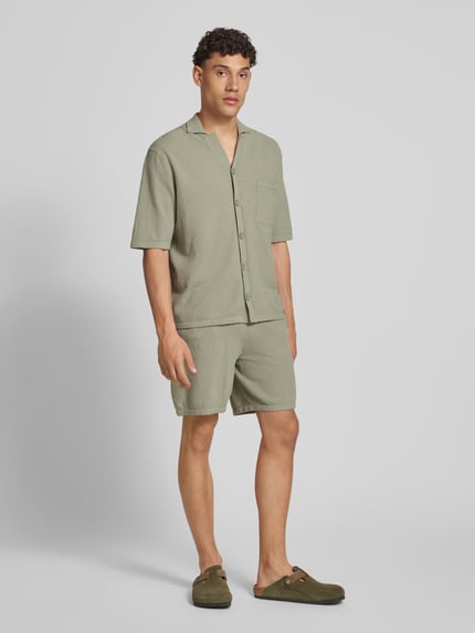 ONLY & SONS Regular Fit Sweatshorts mit Strukturmuster Modell 'FRANKIE' Hellgruen 1