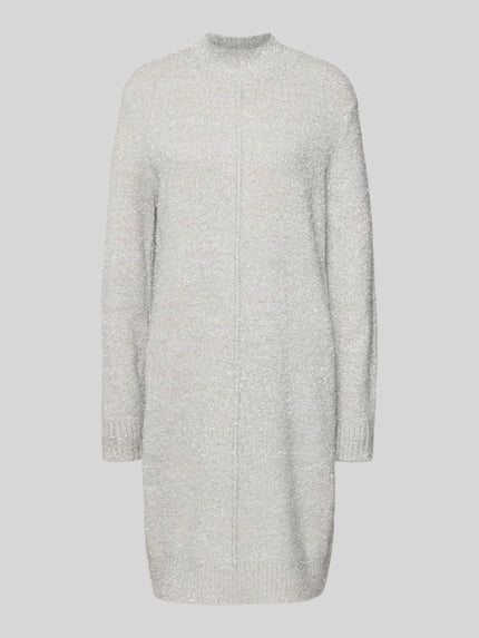 Christian Berg Woman Strickkleid mit Stehkragen Silber 2