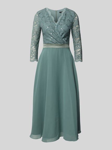 SWING Cocktailkleid mit V-Ausschnitt Lind 2