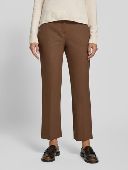 SEDUCTIVE Spodnie materiałowe o skróconym kroju regular fit model ‘MARY’ Koniakowy 4