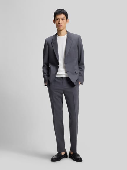 HUGO Sweter o kroju slim fit z drobnego splotu Biały 1