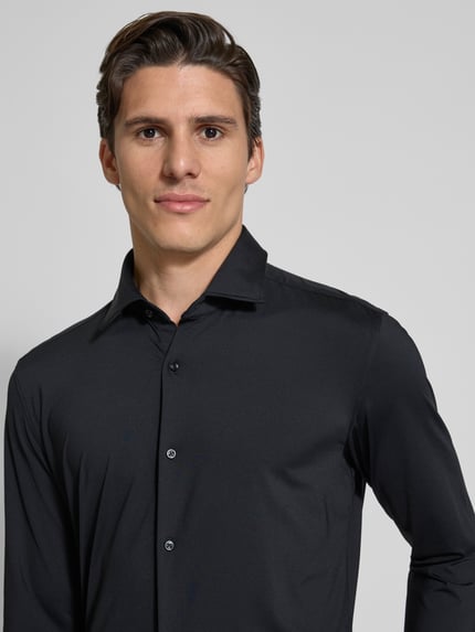 HUGO Slim Fit Businesshemd aus reiner Baumwolle Modell 'KENNO' Black 3