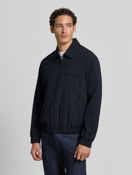 Emporio Armani Regular Fit Bomberjacke mit Reißverschlusstaschen Marine 4