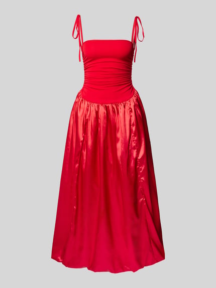 Amy Lynn Abendkleid mit Raffungen Modell 'Alexa' Hellrot 2