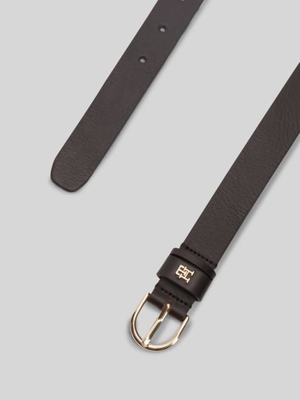 Tommy Hilfiger Gürtel aus echtem Leder mit Logo-Applikation Dunkelbraun 3
