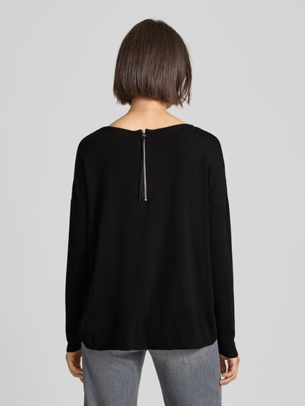 VERO MODA Sweter o kroju comfort fit z dzianiny z mieszanki wiskozy model ‘BREEZE AURA’ Czarny 5