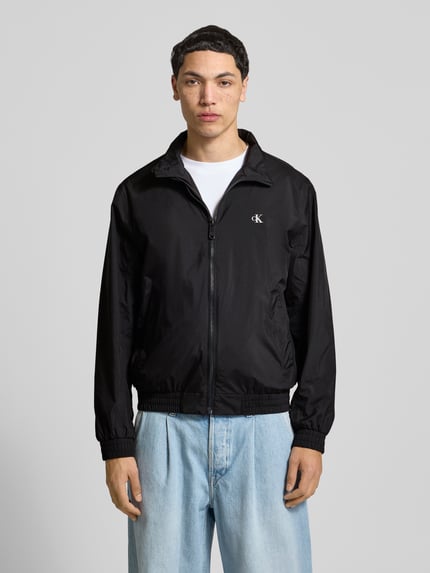 Calvin Klein Jeans Trainingsjacke mit Logo und Stehkragen Black 4