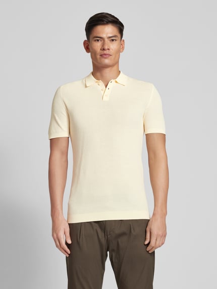 DRYKORN Slim Fit Poloshirt mit Strukturmuster Modell 'Triton' Offwhite 4