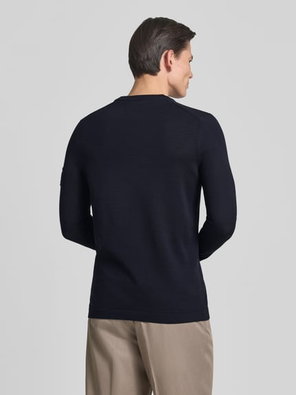 Marc O'Polo Slim Fit Pullover aus reiner Baumwolle Marc O'Polo × DFB Travel Collection Dunkelblau 5