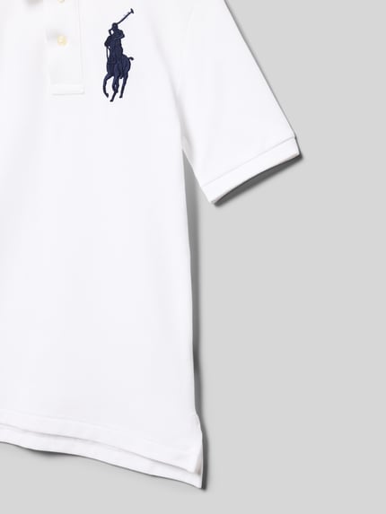 Productfoto, Poloshirt met labelstitching van Polo Ralph Lauren Teens, puur katoen, regular fit, polokraag, korte knoopsluiting, ribboorden