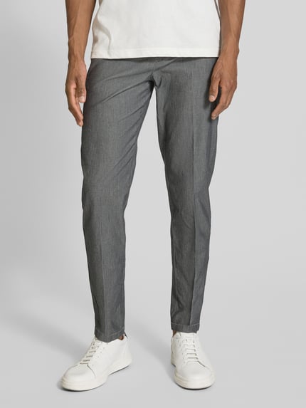 Marc O'Polo Tapered Anzughose aus Baumwoll-Mix Modell 'MOROT' Mittelgrau 4