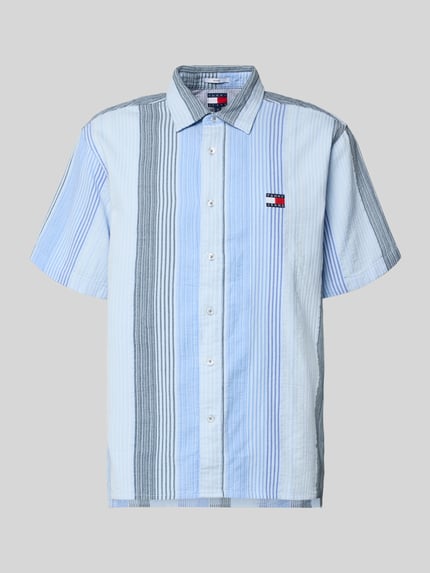 Tommy Jeans Relaxed Fit Freizeithemd aus reiner Baumwolle Hellblau 2