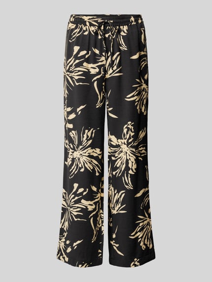 GUIDO MARIA KRETSCHMER WOMAN Relaxed fit stoffen broek van viscosemix, model 'Ayana' Zwart - 2
