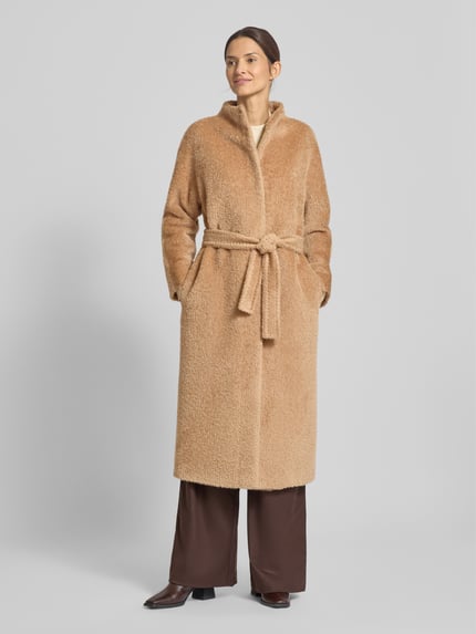 Max Mara Studio Płaszcz wełniany z mieszanki wełny z alpaki model ‘FERITO’ Camel 4