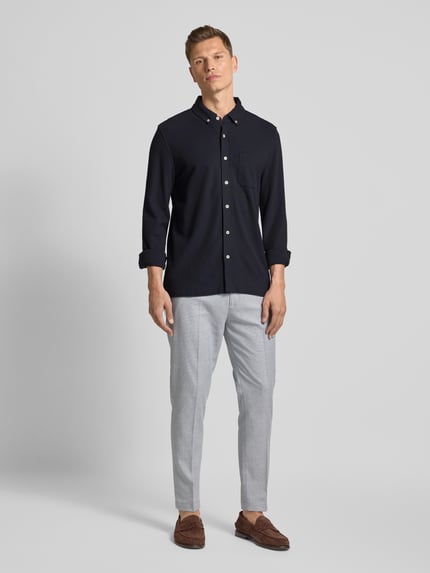 Fynch-Hatton Freizeithemd mit Button-Down-Kragen Marine 1