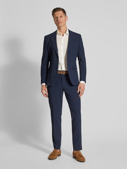 Selected Slim Fit Anzughose mit Bügelfalten Modell 'JOSE' Dunkelblau 1
