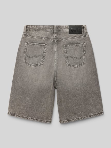 JACK & JONES Szorty jeansowe z 5 kieszeniami model ‘IRON’ Średnioszary melanż 3