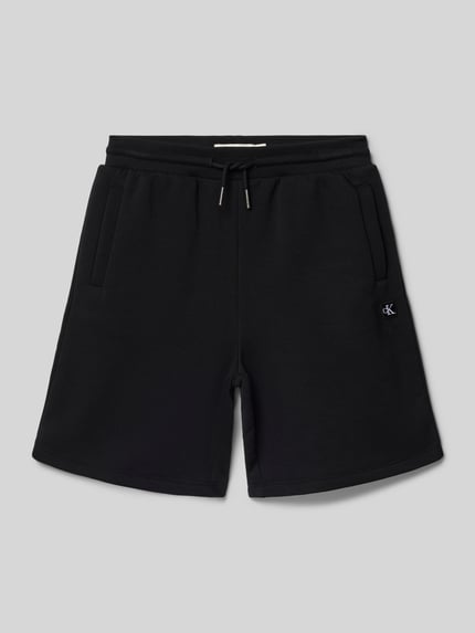 Calvin Klein Jeans Regular Fit Sweatshorts aus Baumwoll-Mix Black 1