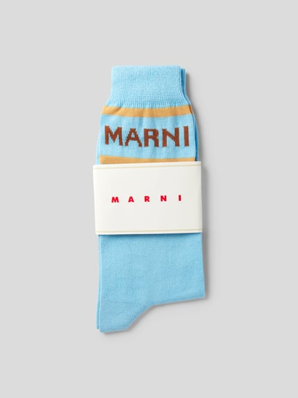 Marni Sokken met labelprint Blauw - 3