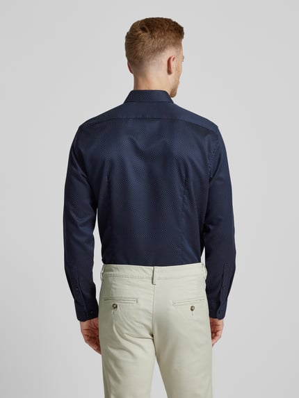 Jake*s Regular Fit Businesshemd in Premiumqualität Marine 5