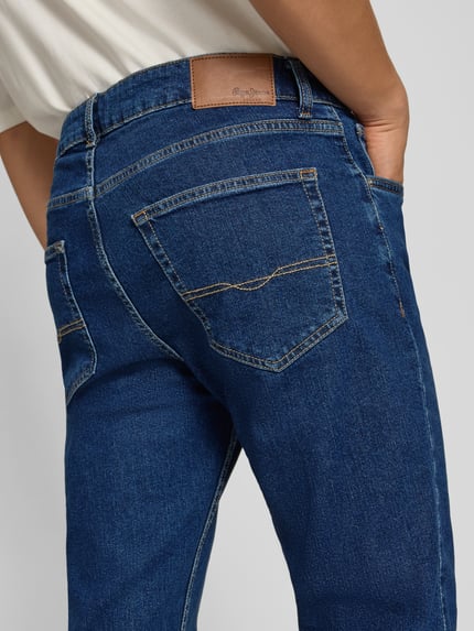 Pepe Jeans Jeansy o kroju straight fit z mieszanki bawełny model ‘CASH’ Ciemnoniebieski 3