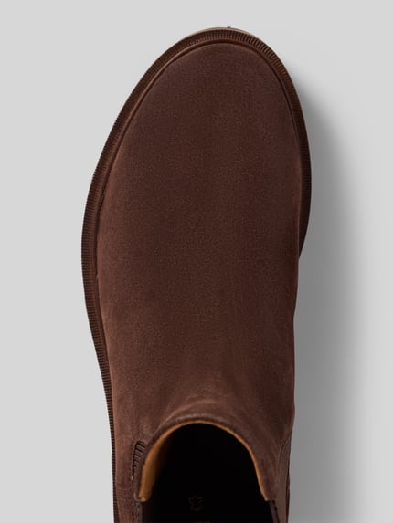 Geox Chelsea boots van leer met elastische inzetten Model 'NORIZE' Donkerbruin - 3