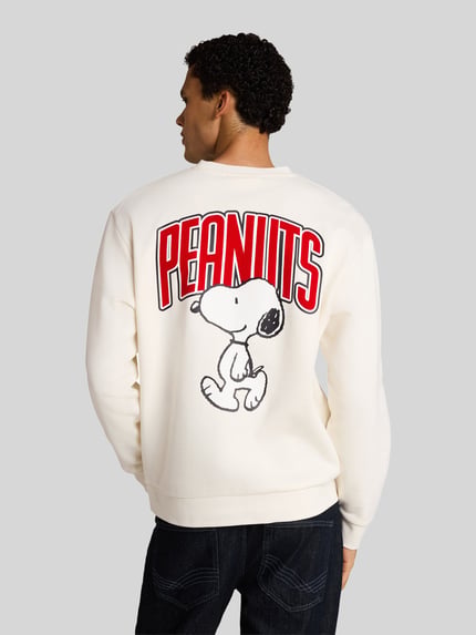 Tom Tailor Denim Relaxed Fit Sweatshirt aus Baumwoll-Mix mit Peanuts-Print Offwhite 5