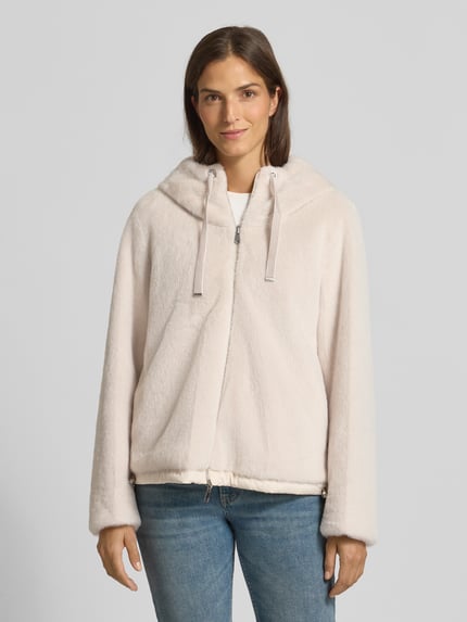 White Label Jacke mit Kunstfellbesatz Ecru 4