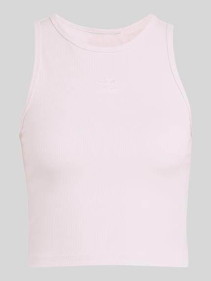 adidas Originals Top o kroju slim fit z prążkowanej dzianiny Różowy 2