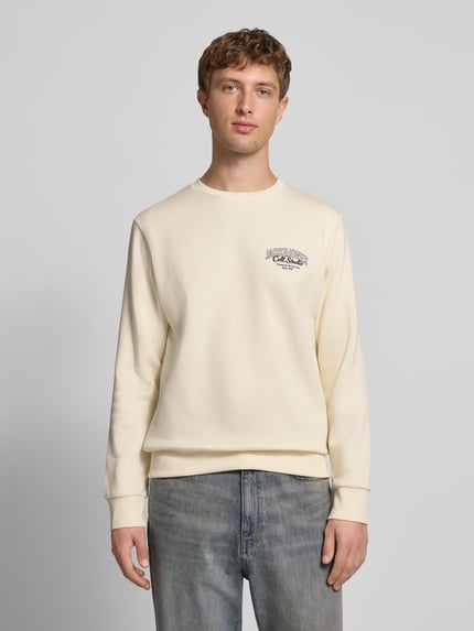 JACK & JONES Sweatshirt mit Label-Print Modell 'MAKOTO' Offwhite 4