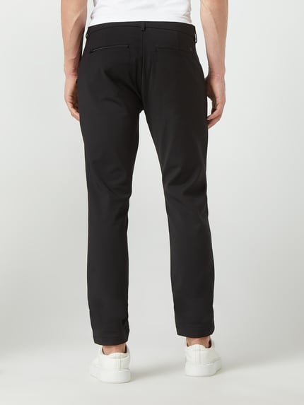 Casual Friday Slim Fit Hose in unifarbenem Design Modell 'Philip' Black 5