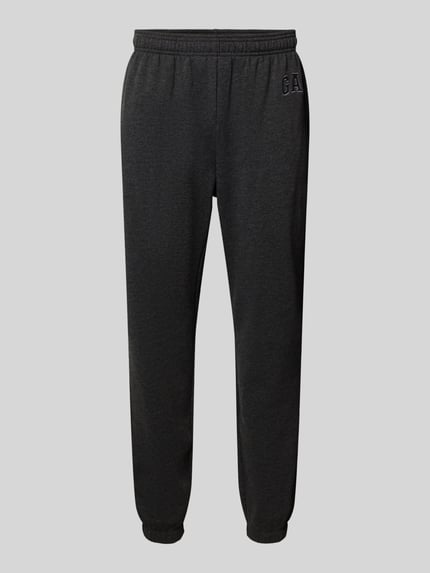 Produktfoto, Sweatpants mit Logo und elastischem Bund von GAP, Herren Sweatpants aus Baumwoll-Mix, Regular-Fit, Innenbeinlänge 78 cm, dunkelgrau