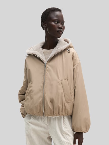 Marc O'Polo Relaxed Fit Blouson mit Wendefunktion Taupe 4