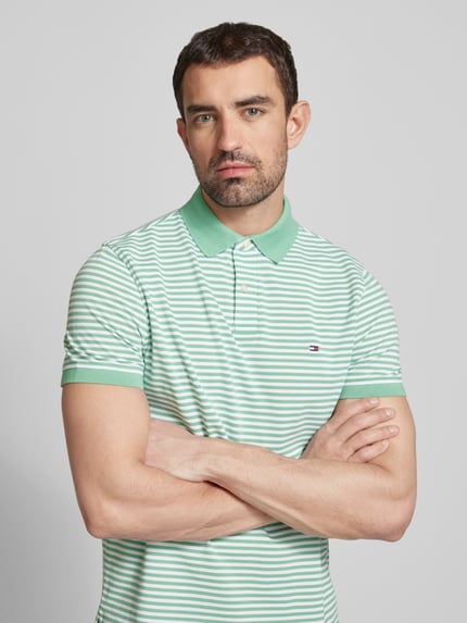 Tommy Hilfiger Regular Fit Poloshirt aus Baumwoll-Mix Mint 3