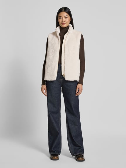 s.Oliver BLACK LABEL Regular fit gilet van teddypluche  Kit - 1