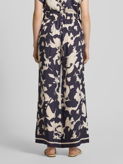 COMMA Stoffen broek met elastische band Marineblauw - 5