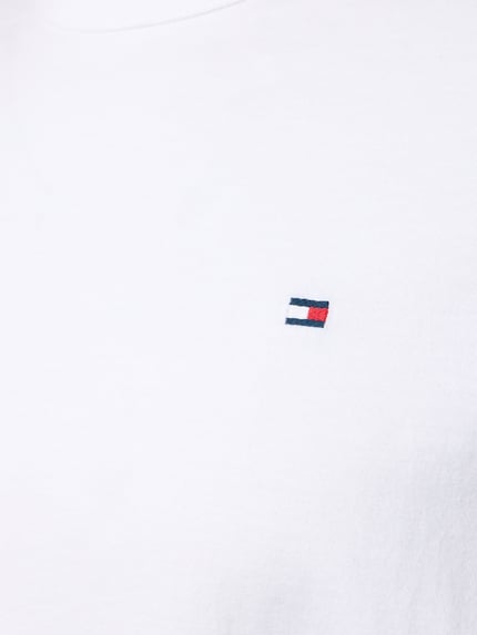 Produktfoto, T-Shirt Set aus reiner Baumwolle im 3er-Pack von Tommy Hilfiger, efekt: jednolity kolor, detal z logo, dżersej, bawełna