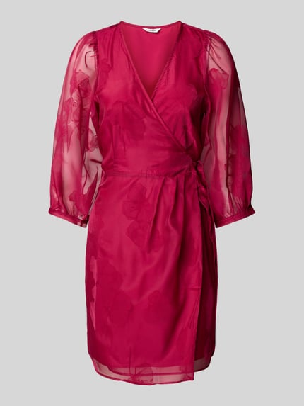mbyM Wickelkleid mit 3/4-Arm Modell 'Dovie' Bordeaux 2