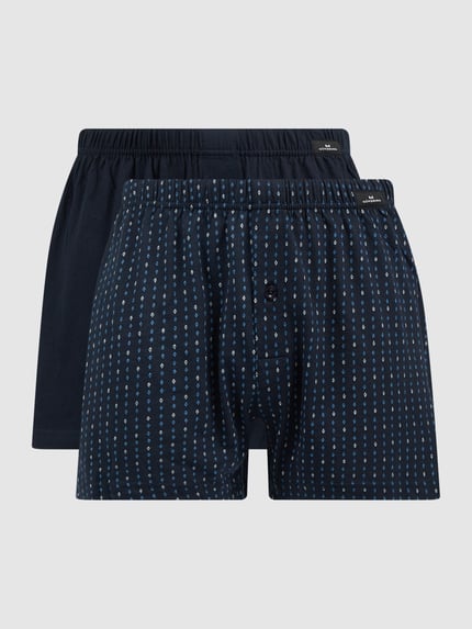 GÖTZBURG 1889 Boxershorts aus Jersey im 2er-Pack Dunkelblau 1