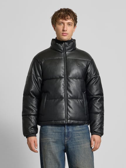 Karl Kani Regular Fit Steppjacke aus reiner Viskose Modell 'Signature' Black 4