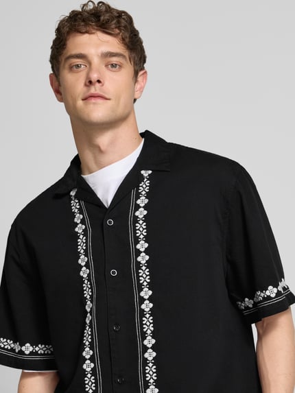 REVIEW X MATW Regular Fit Freizeithemd mit Stitchings - Review X MATW Black 3